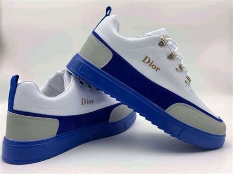 dior blue and white shoes